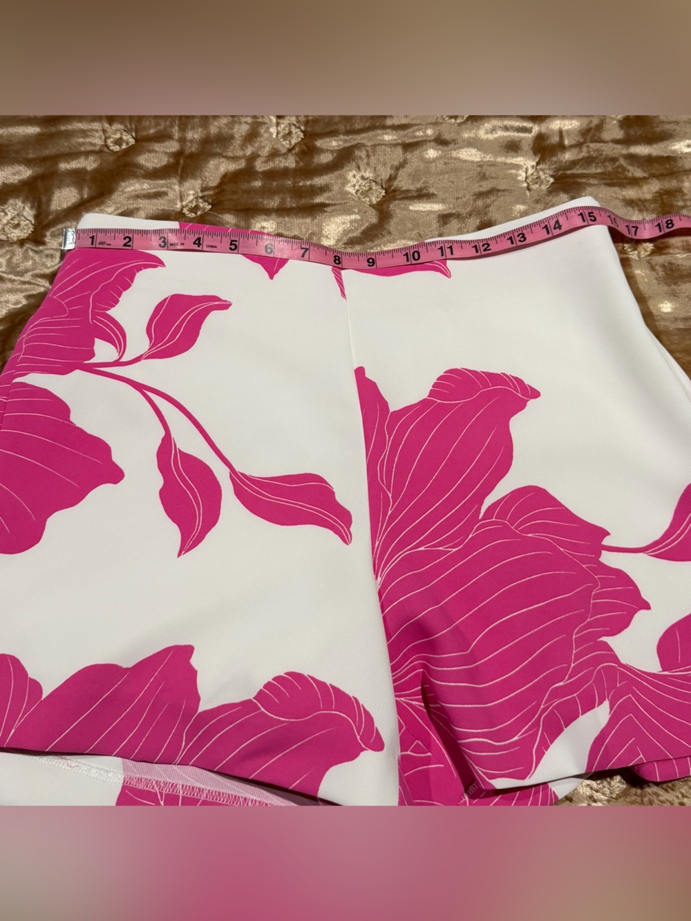 Ann Taylor Pink Rhododendron Print Bermuda Shorts - Picture 7 of 10